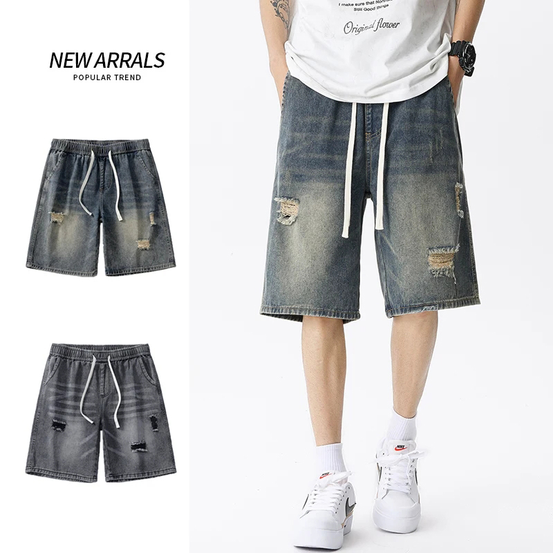 Yaz ince Denim şort erkek Retr - Streetwear Brand Shorts incelemesi ve fiyatı