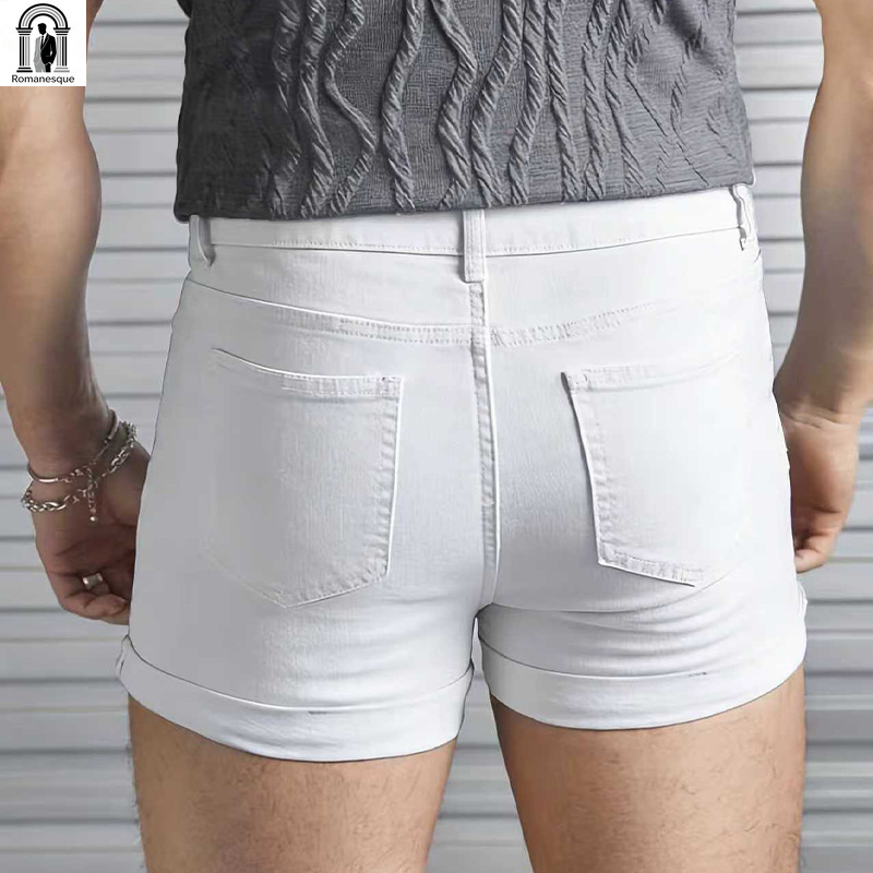 Erkek Seksi Dar Kesim Beyaz Ko - Streetwear Brand Shorts incelemesi ve fiyatı