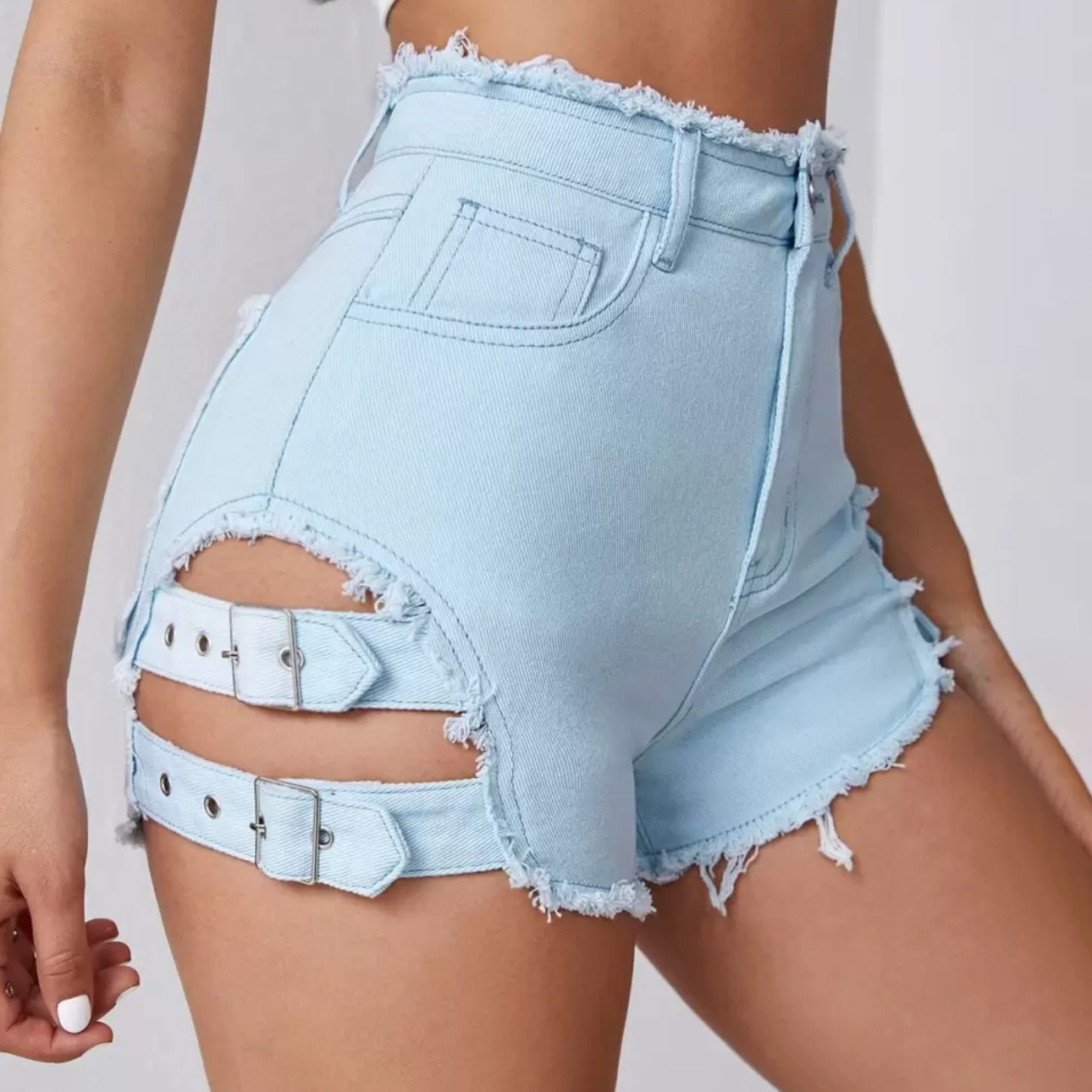 Kadınlar Yüksek Bel Kot Şort Y - Streetwear Brand Shorts incelemesi ve fiyatı