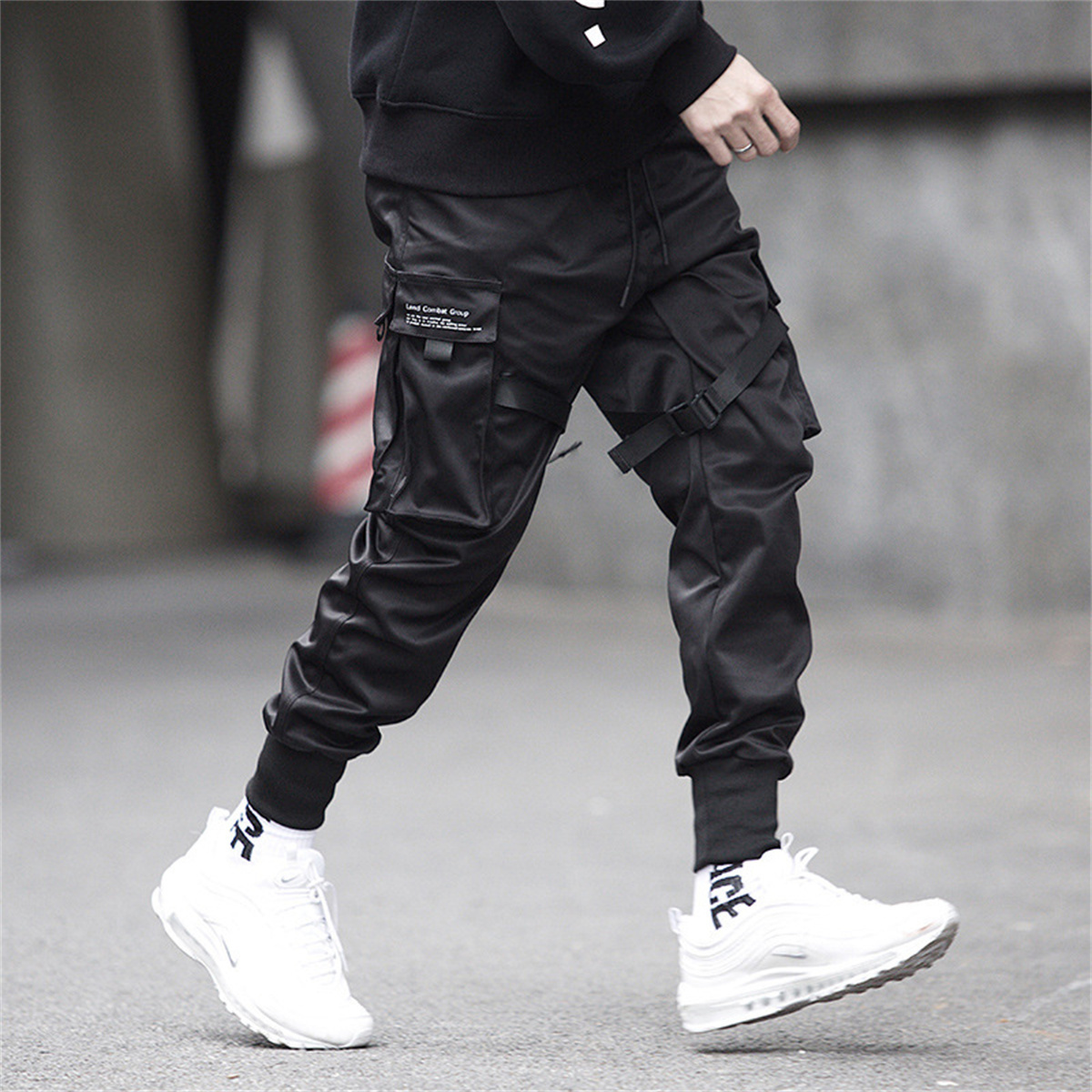 Siyah Hip Hop kargo pantolon y - Streetwear Brand Jacket incelemesi ve fiyatı